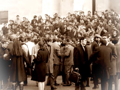 Occupazione dell'Università La Sapienza, 3 febbraio 1968. Roma, Italia