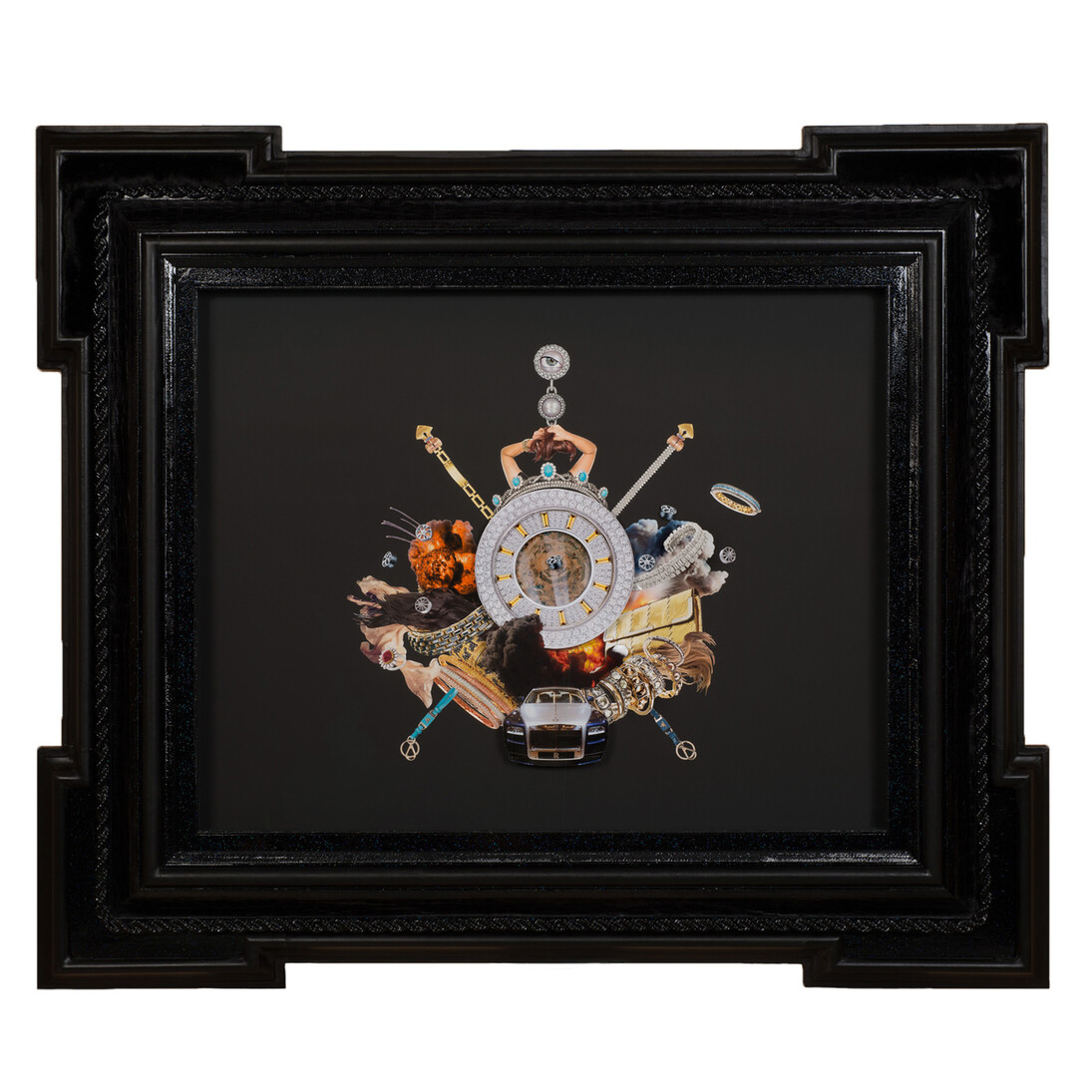 Rashaad Newsome, LSS (Alex Mugler), 2014, 50.5 x 58 x 4 in.