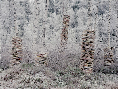 Rune Guneriussen, Columns of Production, 2015, C-print, Edition of 5, 49 x 70 in.