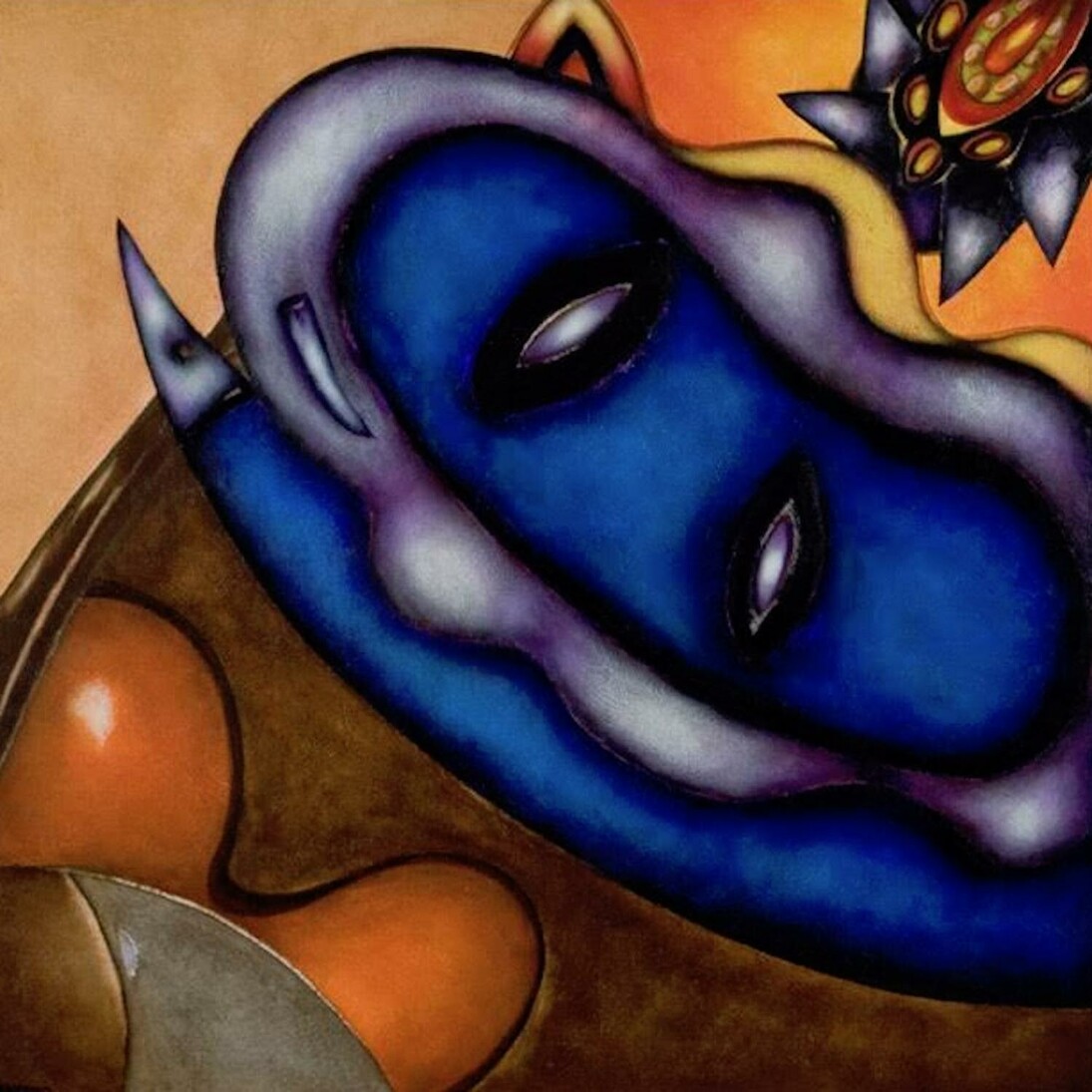 Mario Bencomo, Hermes & the Muse, 2009, Acrylic on Canvas, 36" x 36". Courtesy of The Anita Shapolsky Gallery