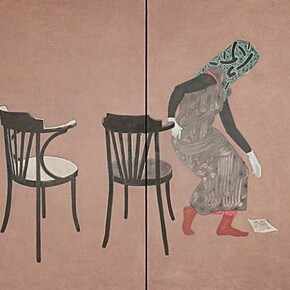 Rezvan Sadeghzadeh, 'Untitled', 2013, Acrylic on Canvas, 120 x 240 cm.