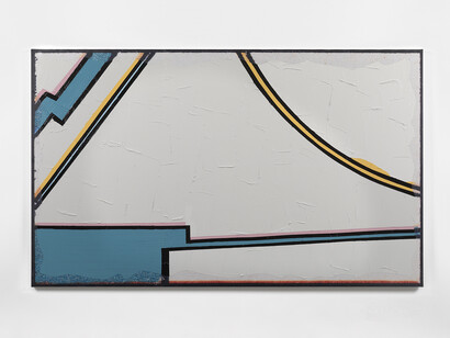 Bertrand Lavier, Walt Disney Production 1947-2014 nº 14, 2014, Ex. unique, Acrylic on inkjet print, 139 x 229 x 4 cm / 54 2/3 x 90 1/6 x 1 1/5 inches, Courtesy Massimo De Carlo London/Milan, Photo by Todd White