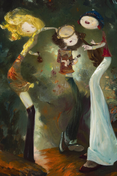 Joe Sorren, When that beat drops just right (detail). Courtesy of Corey Helford Gallery