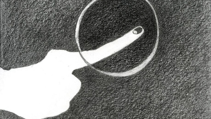 Nicola Tyson, Touch the eclipse (detail), 2015, Mine de plomb sur papier, 19 x 19 cm © Courtesy Nicola Tyson et Petzel Gallery, New York