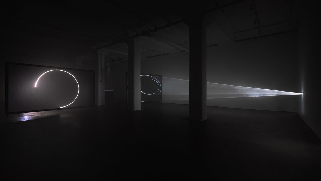 Anthony McCall, Solid light, 1973, 2020, 2026, exhibition view. Courtesy of Sean Kelly 