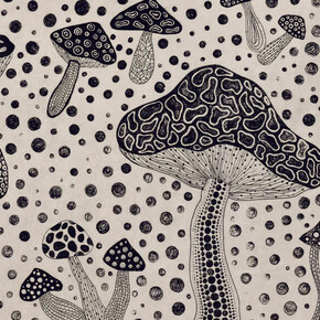 Yayoi Kusama, Mushrooms (detail), 1995. Courtesy of Ota Fine Arts