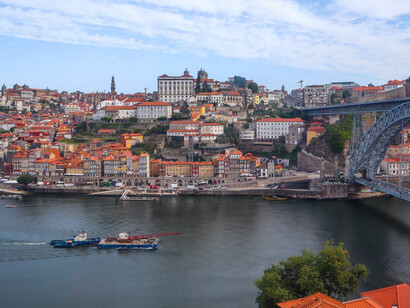 The Porto bridge in Porto, Portugal