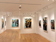 Robert Freeman, Black ties, exhibition view. Courtesy of Adelson Galleries