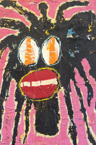 Jack Kabangu, Dark face painting (candy shop) (detail), 2026. Courtesy of Mindy Solomon Gallery