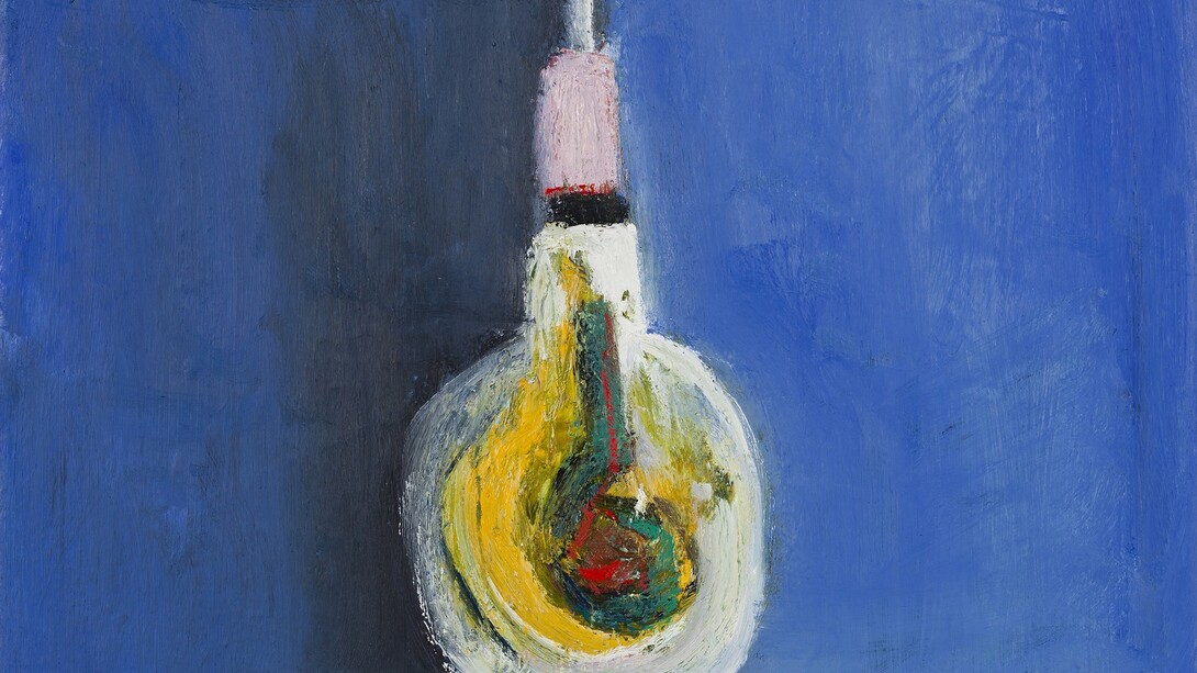 Paul Housley, Blue Room, 2015, Oil on Canvas, 30,5 x 40,5 cm, framed: 33 x 42,5 x 4 cm