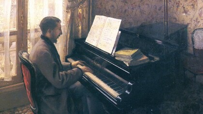 Gustave Caillebotte. Young Man Playing the Piano