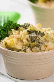 Arroz con brócoli y queso
