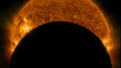 L'eclissi solare del 9 marzo in Pesci