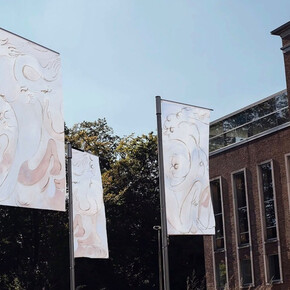 Carlotta Bailly-Borg, Leaning against the wind, exhibition view. Courtesy of S.M.A.K.
