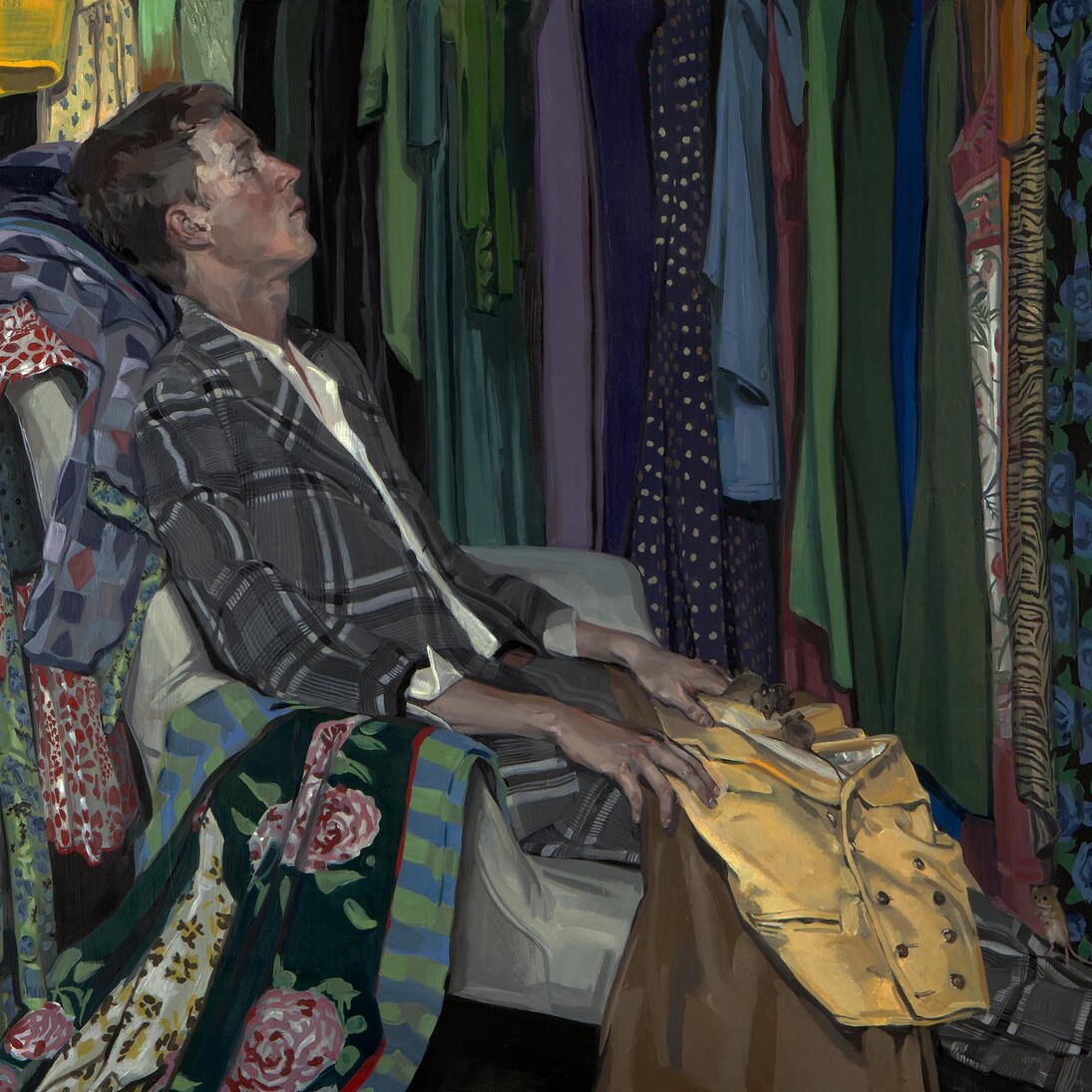 Vanessa Garwood, Tailor Of Gloucester, 2014, Oil on wooden panel, 115 x 124 cm