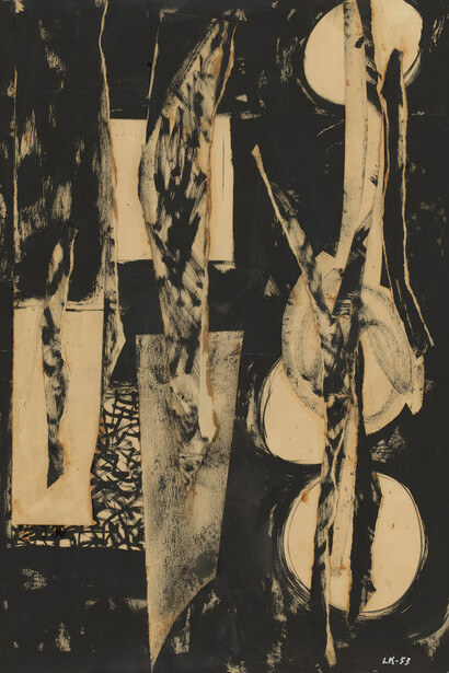 Lee Krasner, Black and white (detail), 1953. Courtesy of the Art Institute of Chicago