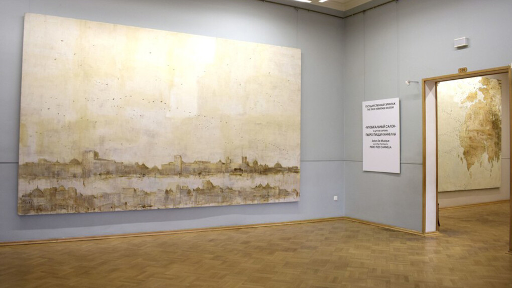 Salon de musique and Other Paintings by Piero Pizzi Cannella, Exhibition view. Courtesy of Partners & Mucciaccia