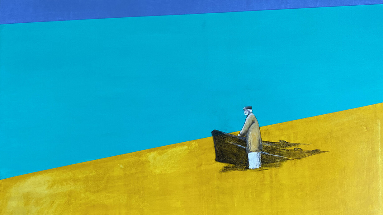 Fco. Coloane en Maputo. Pintura de Rodrigo Gonçalves B.