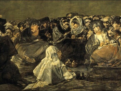Detalle de «El aquelarre» (1819-1823), Pinturas negras, Goya