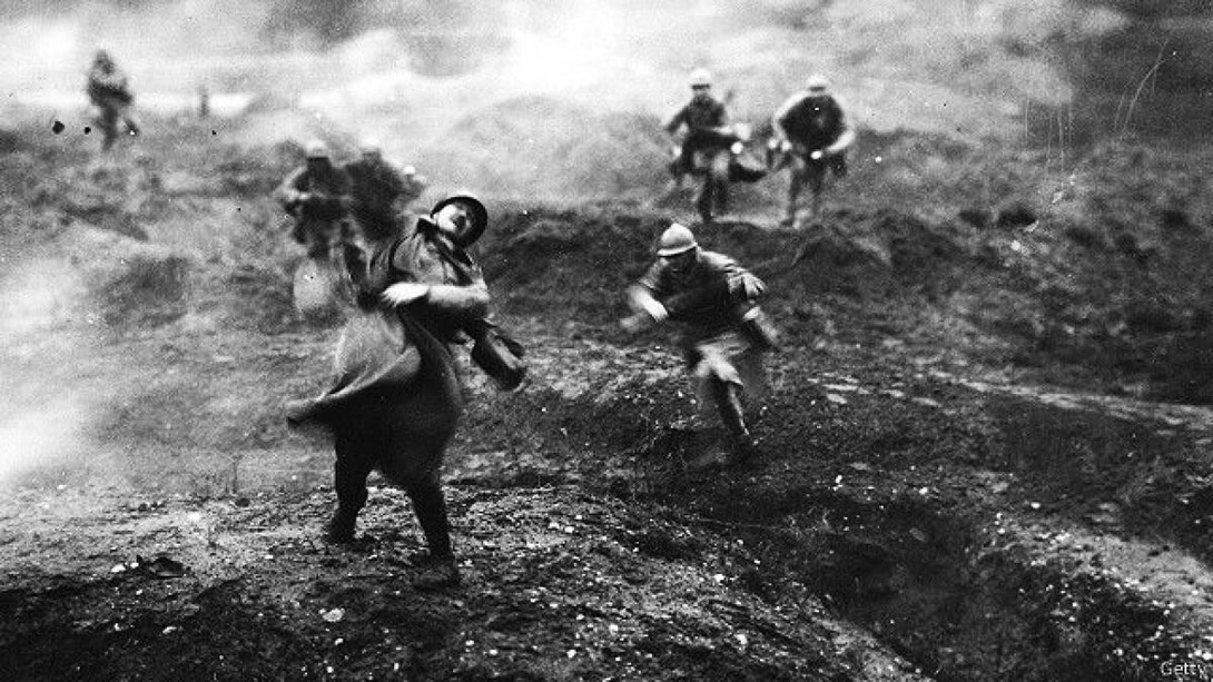 Soldados franceses en la Batalla de Verdún durante la Primera Guerra Mundial