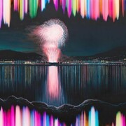 Shane McAdams, Firework, 2013, Ball point pen, oil and resin on canvas over panel, 121.9 x 121.9 cm (48 x 48”), Courtesy Scream/ Copyright the artist