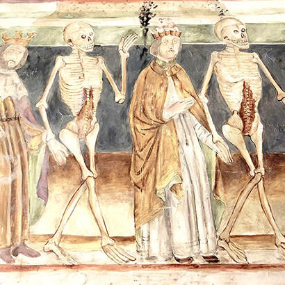 Danse Macabre, capitular room of the Monastery of San Francisco in Morella, 15th century