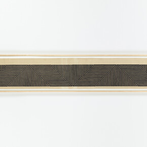 Frank Stella, Unpublished print (Over the Waves),1967, Monoprint and pencil on graph paper, 14 x 91 inches (35.6 x 231.1 cm) © 2014 Frank Stella / Artists Rights Society (ARS), New York. Photo Credit: Tom Powell. Courtesy Dominique Lévy Gallery, New York.