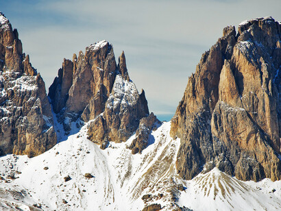 Les Dolomites. Sous la neige