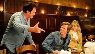 Quentin Tarantino, Brad Pitt e Margot Robbie sul set di  C'era Una Volta Hollywood