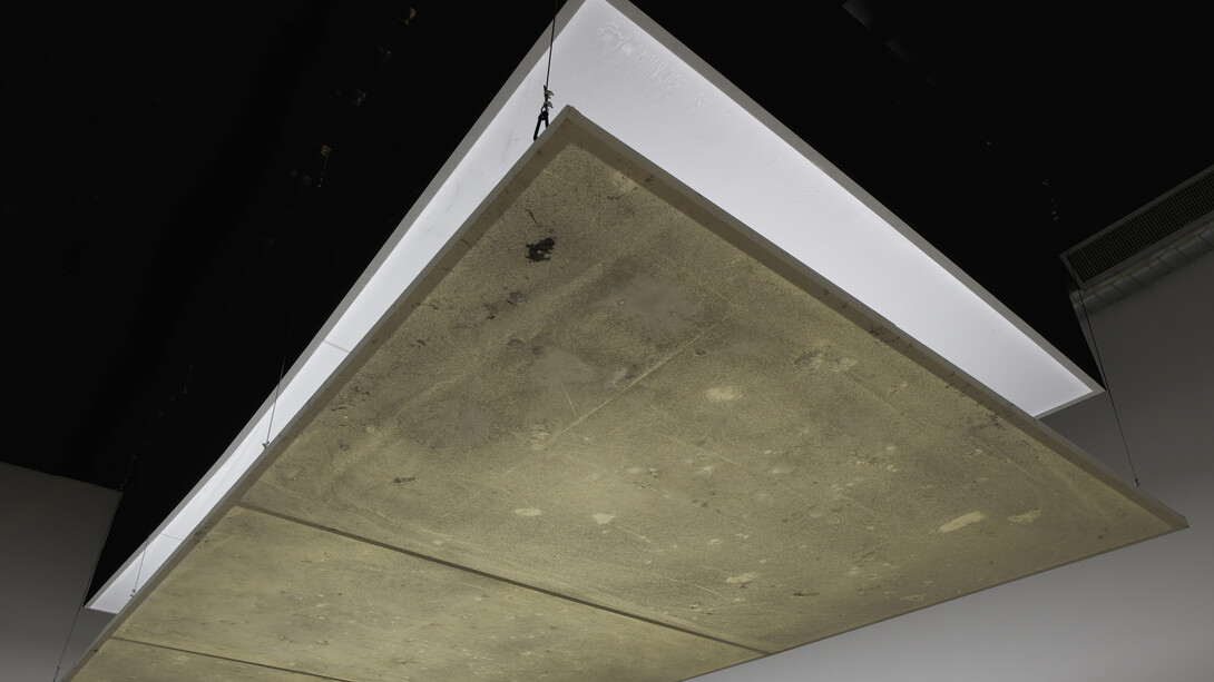 Installation view, Sam Moyer, More Weight, Rachel Uffner Gallery