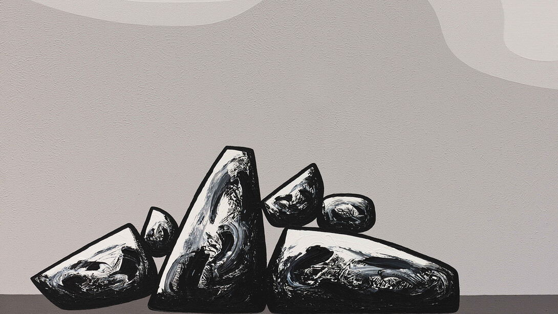 Ma Desheng, Rocks 5, 2007, Acrylic on canvas, 150 x 200 cm (59 x 78 in)