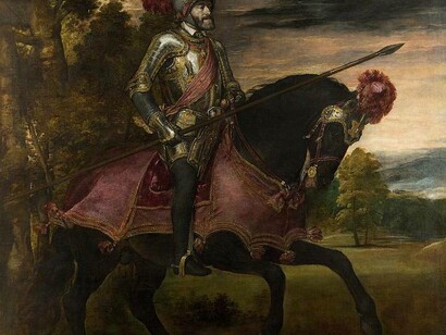 Tiziano Vecellio, Carlo V a cavallo, 1548, olio su tela, Museo del Prado, Madrid, Spagna
