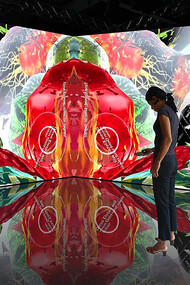 360° VR Mobile Art Apps are new media art projects for interactive art installations. Developed and designed for smartphones and tablets. In museums, galleries and media art festivals the Mobile App Display can be projected on one or more walls in the exhibition space