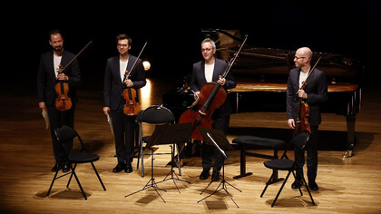 Quatuor Dutilleux, membri del programma del festival, sul palco durante un concerto passato. Cortesia del Festival Grandval, una nobile all’avanguardia