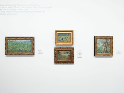 Umberto Boccioni, towards futurist liberation, exhibition view. Courtesy of MASI Lugano