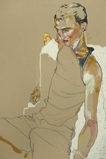 Howard Tangye, Richard (Nicoll), mixed media on card, 84 cm x 69 cm, 2000