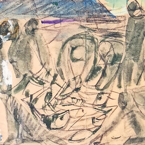 Dina Bellotti, Studio per la pesca miracolosa, 1971. Gentile concessione di CSArt - Comunicazione per l'Arte