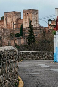 Man roams the streets of Grenada, Spain