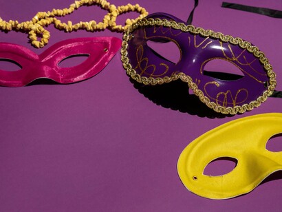 Máscaras de carnaval. No carnaval, Baco é o homenageado