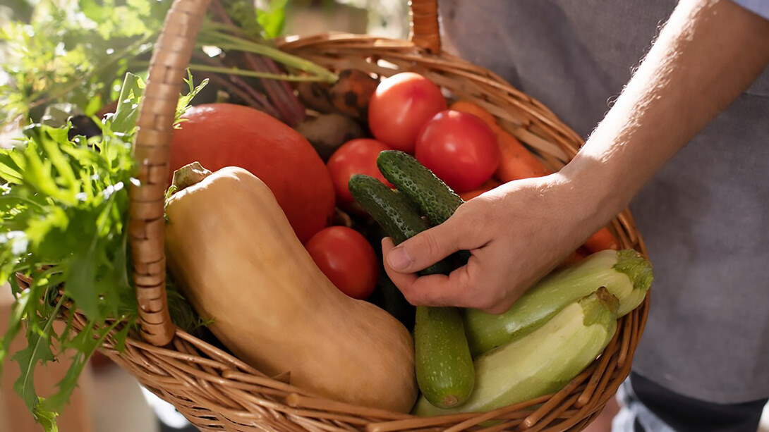 A man is growing plants in his hands, symbolizing the nurturing and care involved in sustainable agriculture and plant cultivation