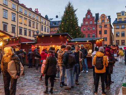 Suecia como postal, que había configurado meses atrás y que seguía valiendo. Gran plaza en Gamla Stan, diciembre 2022, Estocolmo, Suecia