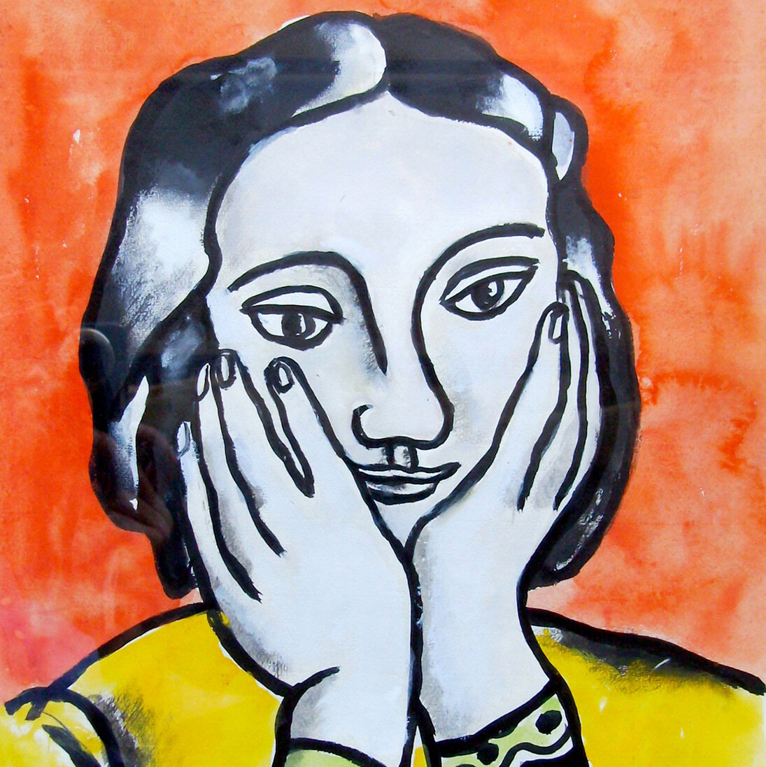 Fernand Léger, Portrait de Nadia (detail), 1953, Gouache and India ink on paper, 18 x 15 in / 45.7 x 38.1 cm