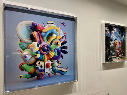 Antoh Mansueto, Happy accidents, vista della mostra. Cortesia di Palazzo Caracciolo