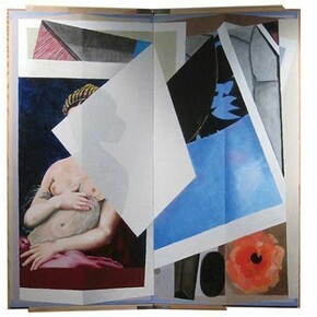 La Fornarina, Acrylic on Folding Screen, 48" x 48", December 2011