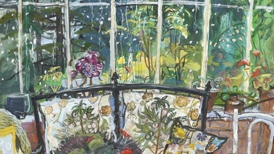 Duncan Shanks, Rainy Day, June, acrylic on paper, 54cm x 46cm