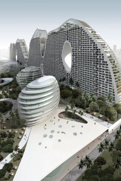 The Rainbow Gate Tower, Pequim, China pela Gensler Architects