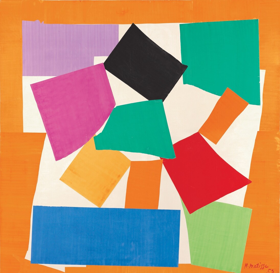 Henri Matisse, 1869-1954, The Snail, 1953, Gouache on paper, cut and pasted on paper mounted on canvas, 2864 x 2870 mm © Succession Henri Matisse/DACS 2015 
