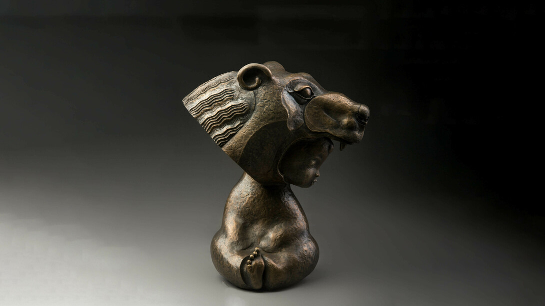 Alfiz Sabirov, Bear Boy, 2023. Courtesy of Andakulova Gallery