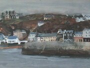 John Houston, Tobermory, 1955, gouache, property of Hilary and the late Keith McCallum, W:68cm H:42cm