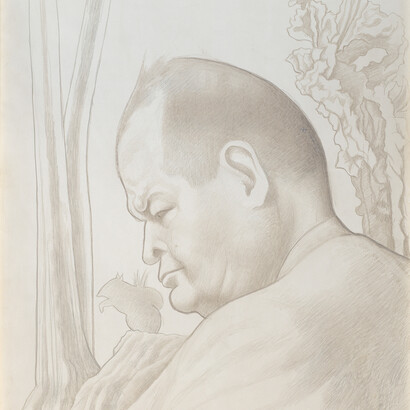Otto Dix, Old Woman, 1932, Metalpoint (probably silverpoint) and graphite on white prepared paper, 57.5 — 47 cm, The Museum of Modern Art, New York.